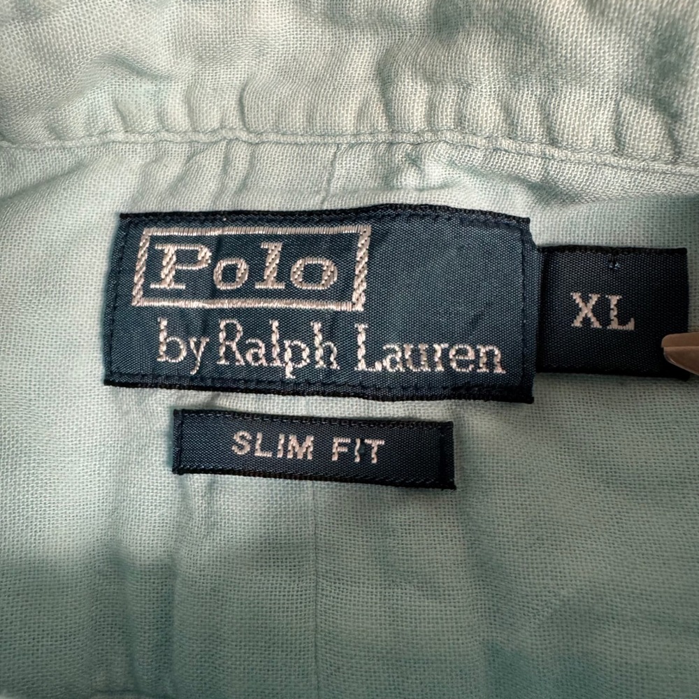 Polo Ralph Lauren Mens Light Blue Slim Fit Button Down Shirt Long Sleeve Size XL - Picture 4 of 9